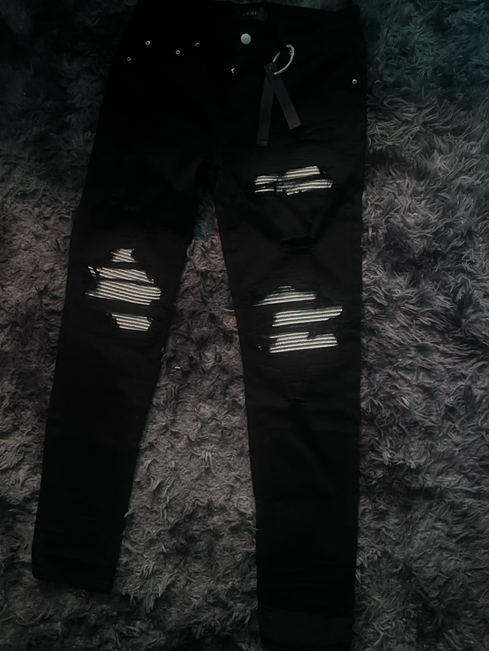 AMIRI Black Jacket with Branded Tags